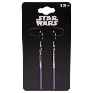 Disney Star Wars Mace Windu Lightsaber Drop Earrings